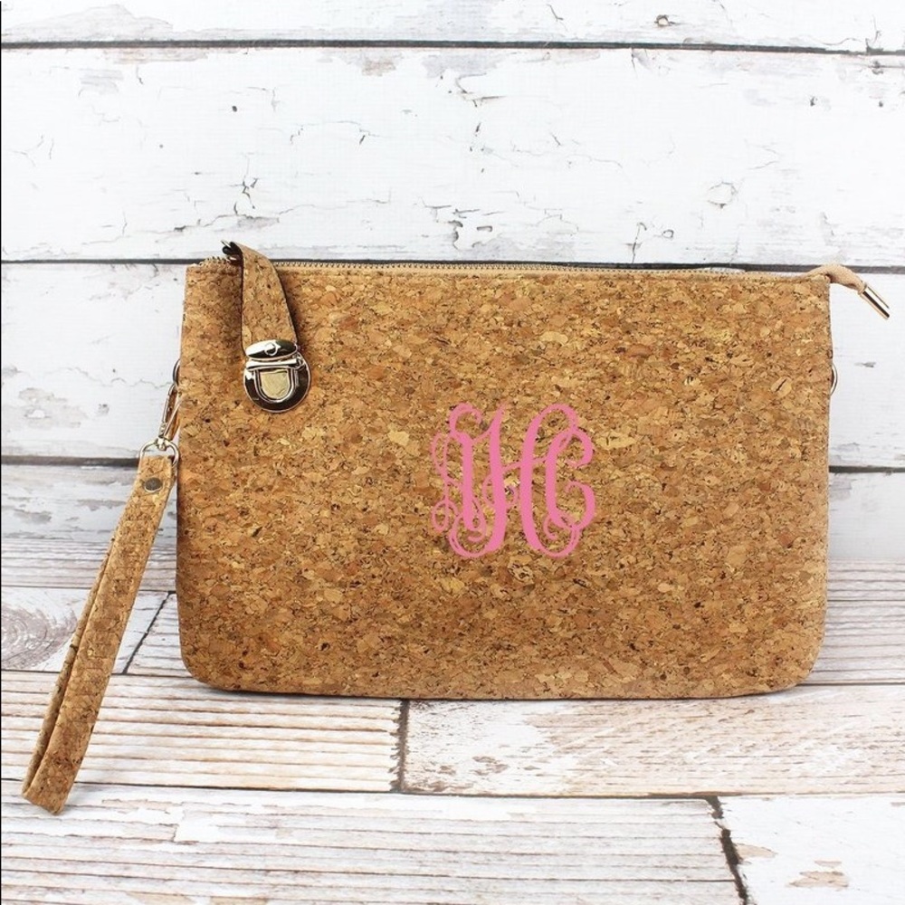 CORK CROSSBODY CLUTCH ! Personalize It !